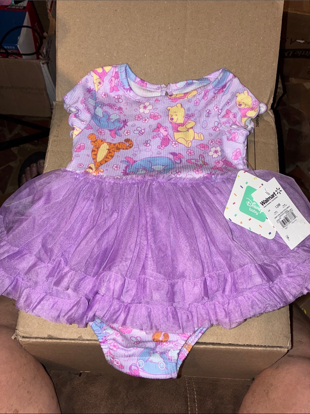 Disney Purple Tulle Skirt One-Piece Bodysuit